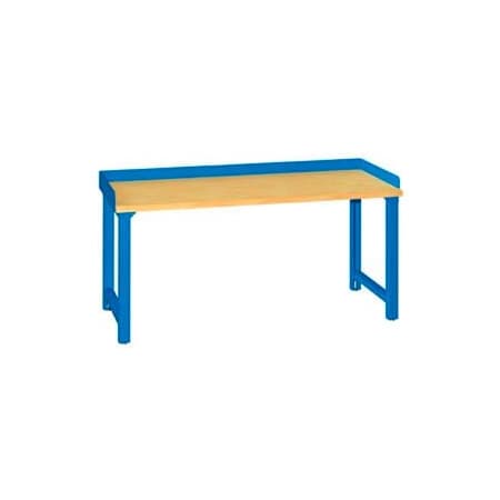 Lista International Open Leg Workbench with Back & End Stop - Butcher Block Top - 72"W x 30"D x 35-1/4"H XSWB12-72BT